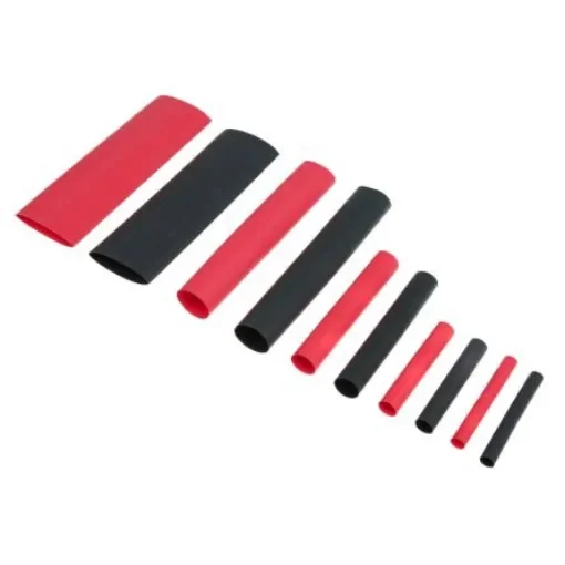 TE Connectivity Heat Shrink Tubing, Black, Red 4.8mm Sleeve Dia. x 50mm Length 2:1 Ratio, RNF100 Series - RNF-100-KIT-BLACK/RED product image