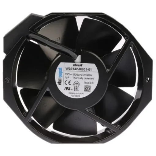 ebm-papst W2E142 Series Axial Fan, 230 V ac, AC Operation, 330m³/h, 25W, 120mA Max, 172 x 150 x 38mm - W2E142-BB01-01 product image