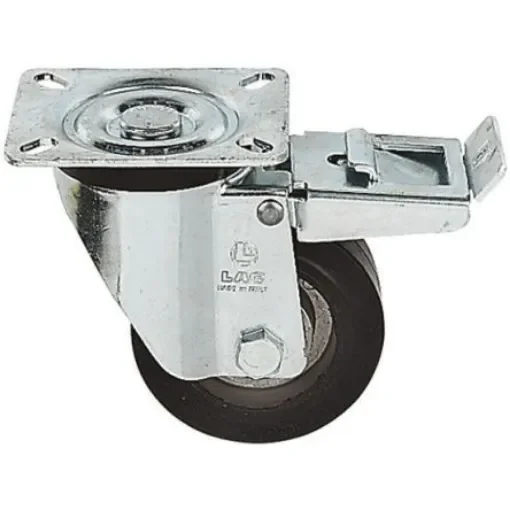 LAG Braked Swivel Castor Wheel, 220kg Capacity, 125mm Wheel - 16636 FR product image