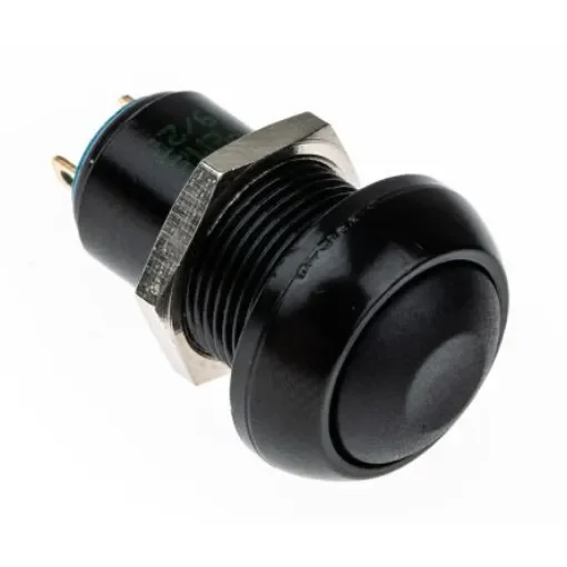APEM Miniature Push Button Switch, Latching, Panel Mount, 13.6mm Cutout, SPST, 12/48/72V dc, IP67 - IPR1SAD2 product image