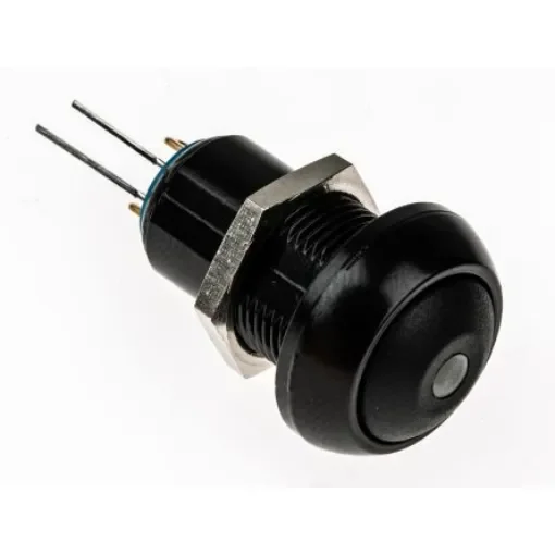 APEM Illuminated Miniature Push Button Switch, Latching, Panel Mount, 13.6mm Cutout, SPST, Red LED, 12/48/72V dc, IP67 - IPR1SAD2LOS product image