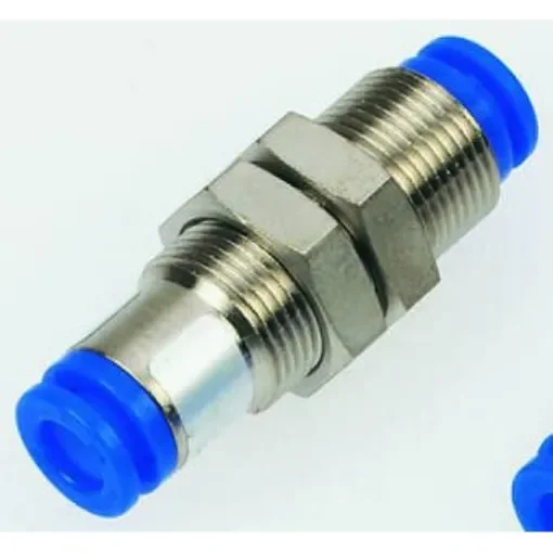 SMC KC Series Bulkhead Tube-to-Tube Adaptor, Push In 10 mm to Push In 10 mm, Tube-to-Tube Connection Style - KCE10-00 product image