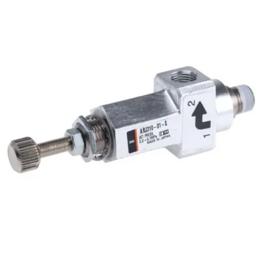 SMC M5 x 0.8, R 1/8 Pneumatic Regulator - 0.2MPa to 0.7MPa, 1/8 in, M5 x 0.8, 0.8MPa max. input - ARJ310-01-S product image