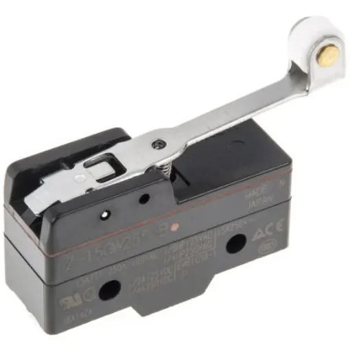 Omron Z Series Hinge Roller Lever Limit Switch, NO/NC, IP62, SPDT, 500V ac Max, 15A Max - Z-15GW255-B product image