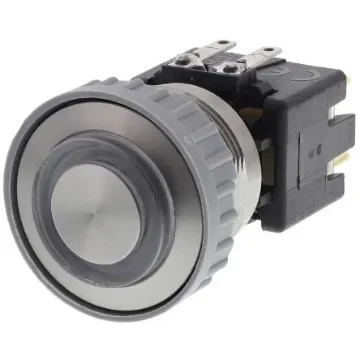 Schurter MSM LA 22 Series Illuminated Push Button Switch, Latching, Panel Mount, 22mm Cutout, DPDT, Green LED, 125/250V - 1241.6834.1122000 product image