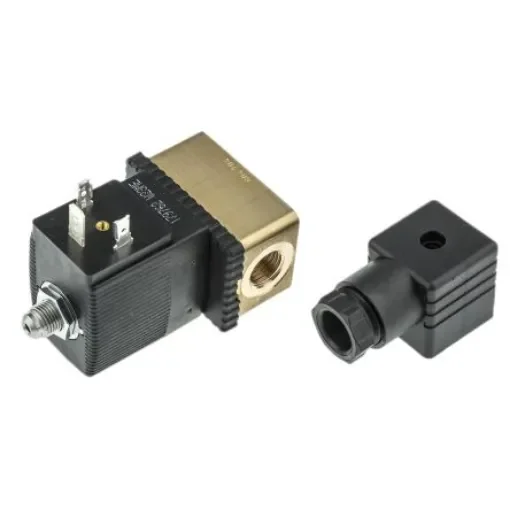 Burkert Solenoid Valve 125348, 3 port(s) , NC, 24 V dc, 1/4in product image