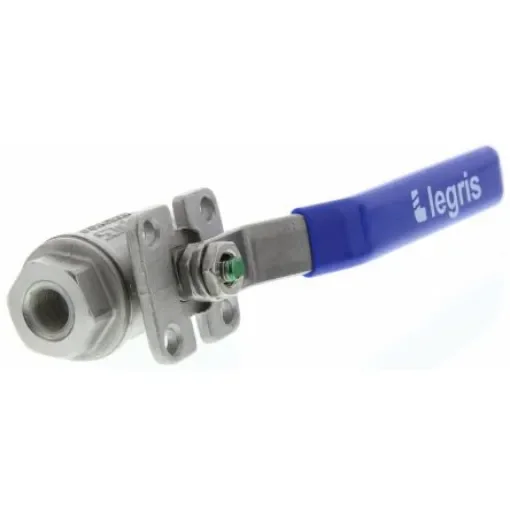 Legris Stainless Steel 2 Way, Ball Valve, Threaded, BSPP 1/4in, 40bar Operating Pressure - 4812 10 13 product image