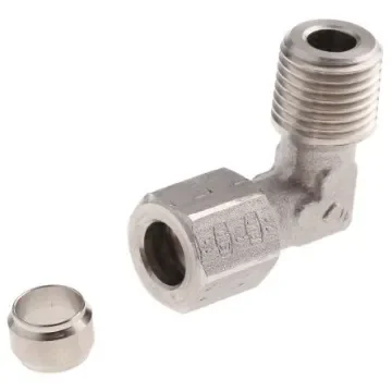 Legris Stainless Steel Pipe Fitting, 90° Elbow, Male BSPT 1/4in - 1809 08 13 product image
