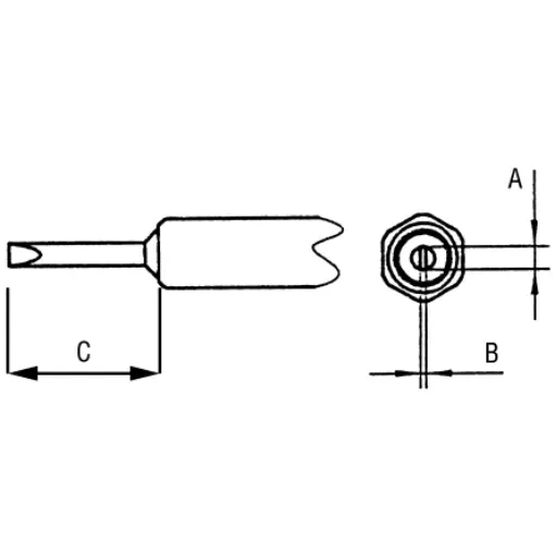 Weller NTD 4 mm Screwdriver Soldering Iron Tip for use with WMP, WMPT product image