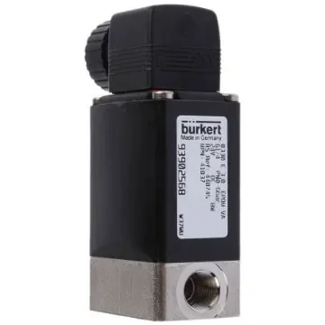 Burkert Solenoid Valve 041037, 3 port(s) , NO/NC, 24 V dc, 1/4in product image