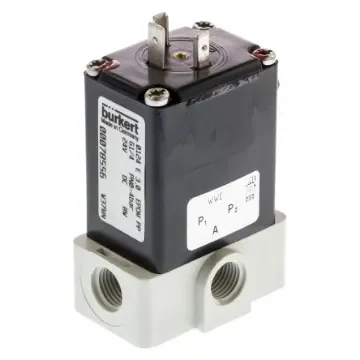 Burkert Solenoid Valve 078556, 3 port(s) , NO/NC, 24 V dc, 1/4in product image