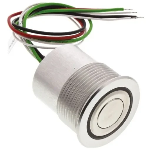 Schurter MCS 30 Series Illuminated Push Button Switch, Momentary, Panel Mount, 30mm Cutout, SPST, Red/Green LED, 48V dc - 1241.6403 product image