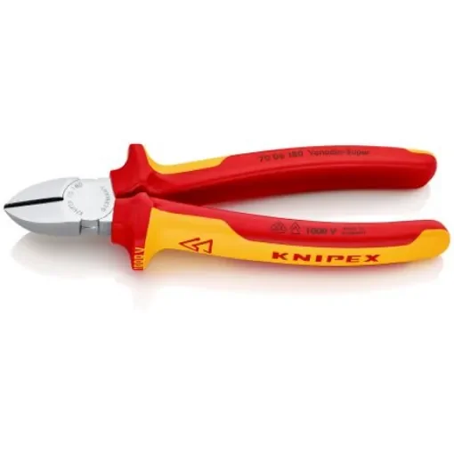 Knipex Knipex VDE/1000V Insulated Diagonal Cutter - 70 06 180 product image