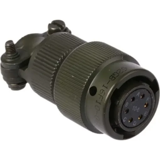 Amphenol Limited, 62GB 6 Way Cable Mount MIL Spec Circular Connector PlugOlive, Socket Contacts,Shell Size 10, Bayonet - 62GB-16F10-06SN product image