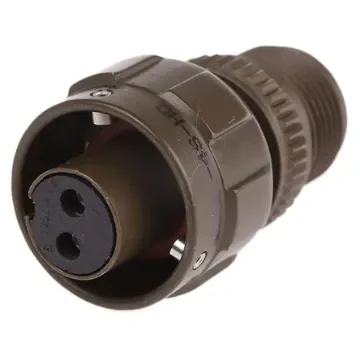 Amphenol Limited, 97B, Brass 2 Way Cable Mount MIL Spec Circular Connector Plug, Socket Contacts,Shell Size 10SL, - 97B-3106A10SL-4S-HD product image