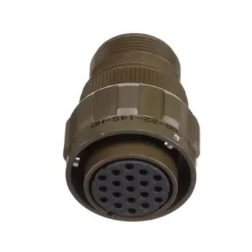 Amphenol Limited, 97B, Brass 19 Way Cable Mount MIL Spec Circular Connector Plug, Socket Contacts,Shell Size 22, - 97B-3106A22-14S-HD product image