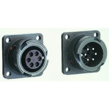 Amphenol Limited, 97B, Brass Wall Mount MIL Spec Circular Connector Receptacle, Pin Contacts, Bayonet Coupling, - 97B-3100A20-A9P product image