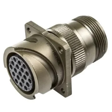 Amphenol Limited, 97B, Brass 19 Way Wall Mount MIL Spec Circular Connector ReceptacleOlive, Socket Contacts,Shell Size - 97B-3100A20-A48S product image