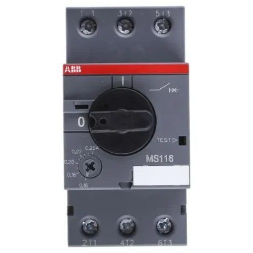 ABB 250 mA Motor Protection Circuit Breaker, 690 - 1SAM250000R1002  MS116-0.25 product image