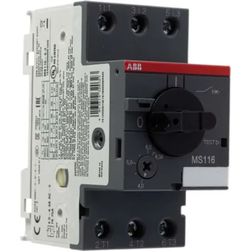 ABB 6.3 A Motor Protection Circuit Breaker - 1SAM250000R1009  MS116-6.3 product image