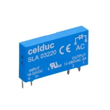 Celduc SP-ST-SL Series Solid State Relay, 2 A Load, PCB Mount, 275 V rms Load, 32 V Control - SLA03220 product image