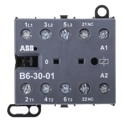 ABB B6 B Contactor, 230 V ac Coil, 3-Pole, 9 A, 4 kW, 3NO, 690 V ac - B6-30-01-80 product image
