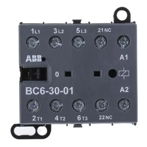 ABB BC6 B Contactor, 24 V dc Coil, 3-Pole, 9 A, 4 kW, 3NO, 690 V ac - BC6-30-01-01 product image