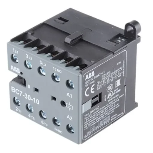 ABB BC7 BC7 Contactor, 24 V dc Coil, 3-Pole, 20 A, 5.5 kW, 3NO, 690 V ac - GJL1313001R0101 product image