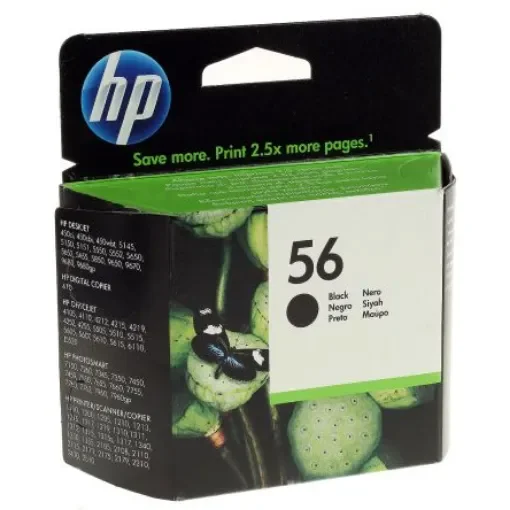 Hewlett Packard 56 Black Ink Cartridge - C6656AE product image