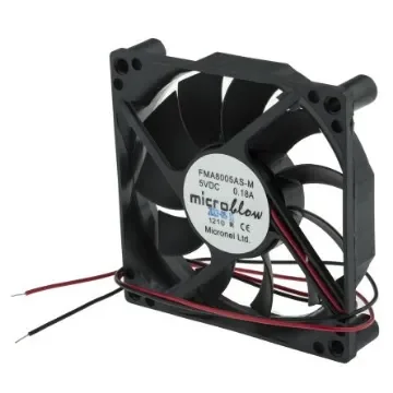 Micronel FMA Series Axial Fan, 5 V dc, DC Operation, 36m³/h, 1.25W, 180mA Max, 80 x 80 x 16mm - FMA8005AS-M product image