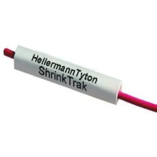 HellermannTyton ShrinkTrak White Heatshrink Labels, 48.3mm Width, 48mm Height, 250 Qty - 553-50034 HST18-6WH-PO-X-WH product image