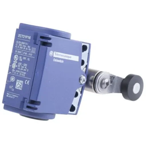 Telemecanique Sensors OsiSense XC Series Lever Limit Switch, NO/NC, IP66, IP67, DP, Plastic Housing, 240V ac Max, 10A - XCKT2118P16 product image