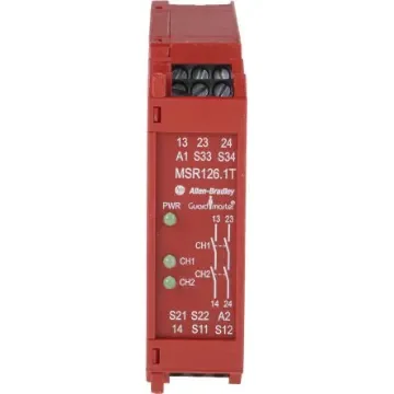 Allen Bradley 440R / MSR126.1T Safety Relay, 24V ac/dc, Dual-Channel, 2 Safety Contacts - 440R-N23114 product image