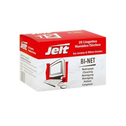 Jelt BI-NET Wet Multi-Purpose Wipes, Box of 25, 100 x 70mm - 253832 product image