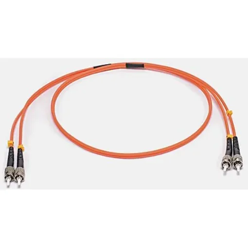 Molex Premise Networks ST to ST Duplex Multi Mode OM3 Fibre Optic Cable, 50/125µm, Light Blue, 1m - 91.11.372.00100 product image