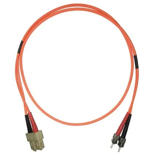 Molex Premise Networks ST to ST Duplex Multi Mode OM1 Fibre Optic Cable, 62.5/125µm, Orange, 2m - 91.11.672.00200 product image