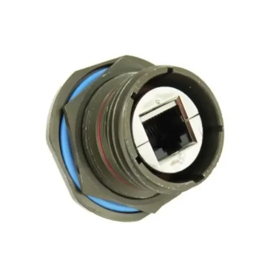 Amphenol Socapex RJFTV Series Female RJ45 Connector, Jam Nut, Cat5e Straight 1 Port 8 -Way - RJFTV71G product image