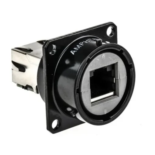 Amphenol Socapex RJF Series Female RJ45 Connector, Panel Mount, Cat5e Straight 1 Port 8 -Way - RJF21B product image