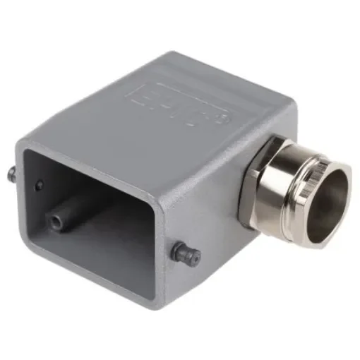 EPIC H-BE Heavy Duty Power Connector Hood, 6 Contacts, PG21 Thread, Side Entry - 12954500+70022200 product image