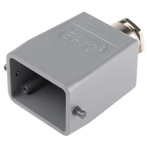 EPIC H-BE Heavy Duty Power Connector Hood, 6 Contacts, PG21 Thread, Top Entry - 12954500+70020200 product image