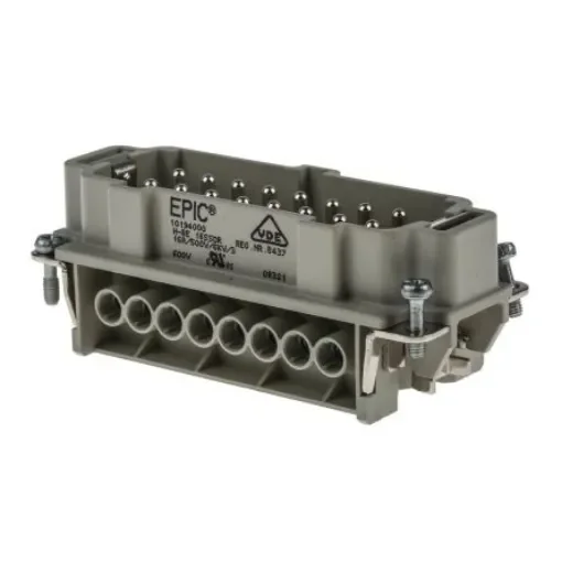 EPIC Connector Insert, 16 Way, 16A, Male, H-BE, Cable Mount, 600 V - 10194000 product image