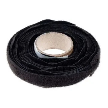 RS PRO  Self Engaging Black Hook & Loop Tape, 20mm x 200mm - 4499189 product image