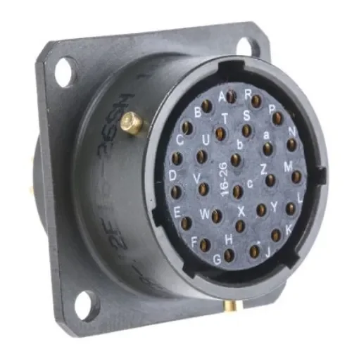 Amphenol Limited, 62GB 26 Way Box Mount MIL Spec Circular Connector ReceptacleOlive, Socket Contacts,Shell Size 16, - 62GB-12E16-26SN product image