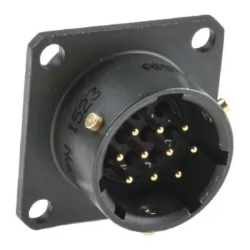 Amphenol Limited, 62GB 10 Way Box Mount MIL Spec Circular Connector ReceptacleOlive, Pin Contacts,Shell Size 12, - 62GB-12E12-10PN product image