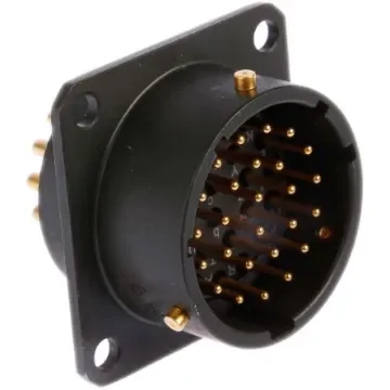 Amphenol Limited, 62GB 26 Way Box Mount MIL Spec Circular Connector ReceptacleOlive, Pin Contacts,Shell Size 16, - 62GB-12E16-26PN product image