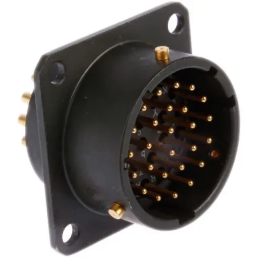 Amphenol Limited, 62GB 26 Way Box Mount MIL Spec Circular Connector ReceptacleOlive, Pin Contacts,Shell Size 16, - 62GB-12E16-26PN product image