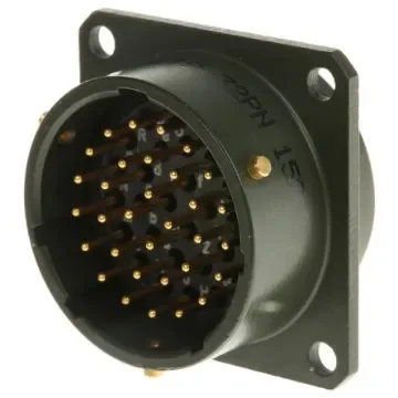 Amphenol Limited, 62GB 32 Way Box Mount MIL Spec Circular Connector ReceptacleOlive, Pin Contacts,Shell Size 18, - 62GB-12E18-32PN product image