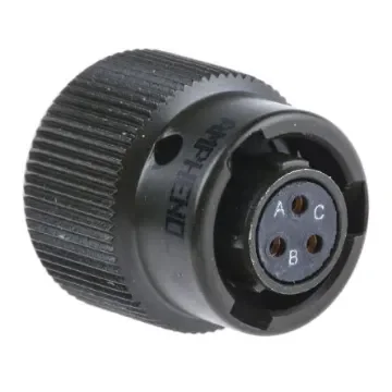 Amphenol Limited, 62GB 3 Way Cable Mount MIL Spec Circular Connector PlugOlive, Socket Contacts,Shell Size 8, Bayonet - 62GB-56T08-33SN product image