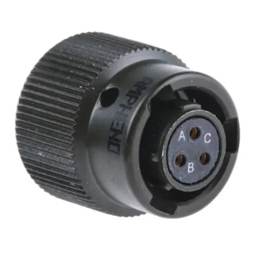 Amphenol Limited, 62GB 3 Way Cable Mount MIL Spec Circular Connector PlugOlive, Socket Contacts,Shell Size 8, Bayonet - 62GB-56T08-33SN product image