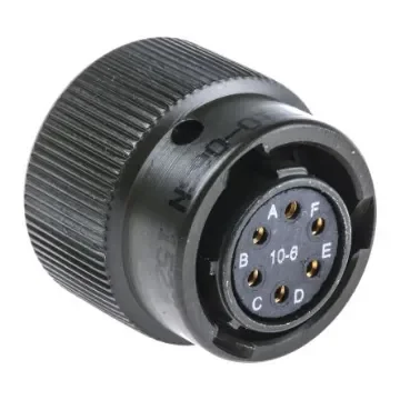 Amphenol Limited, 62GB 6 Way Cable Mount MIL Spec Circular Connector PlugOlive, Socket Contacts,Shell Size 10, Bayonet - 62GB-56T10-06SN product image